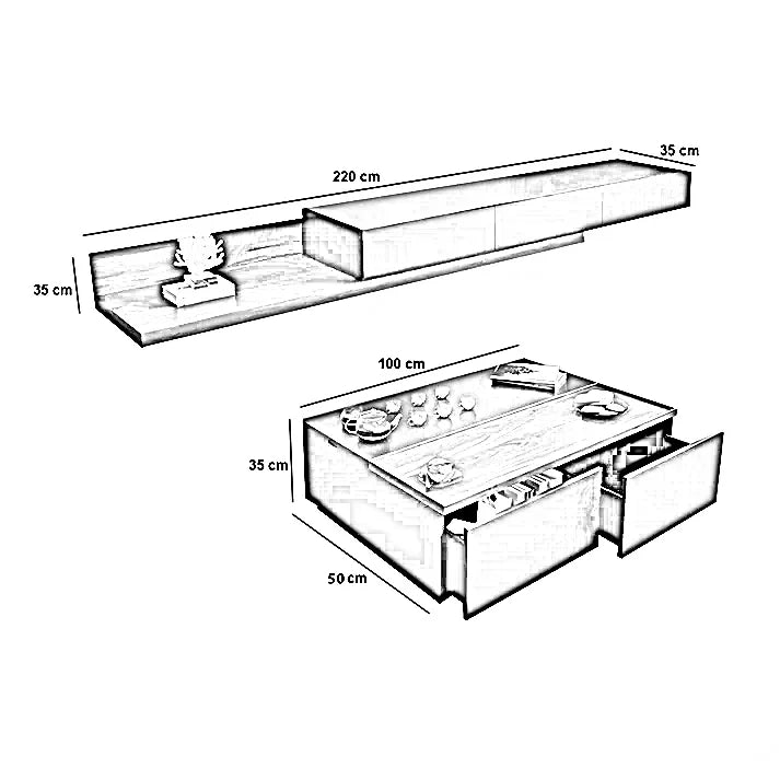 طقم ترابيزات خشب ام دي اف اسباني